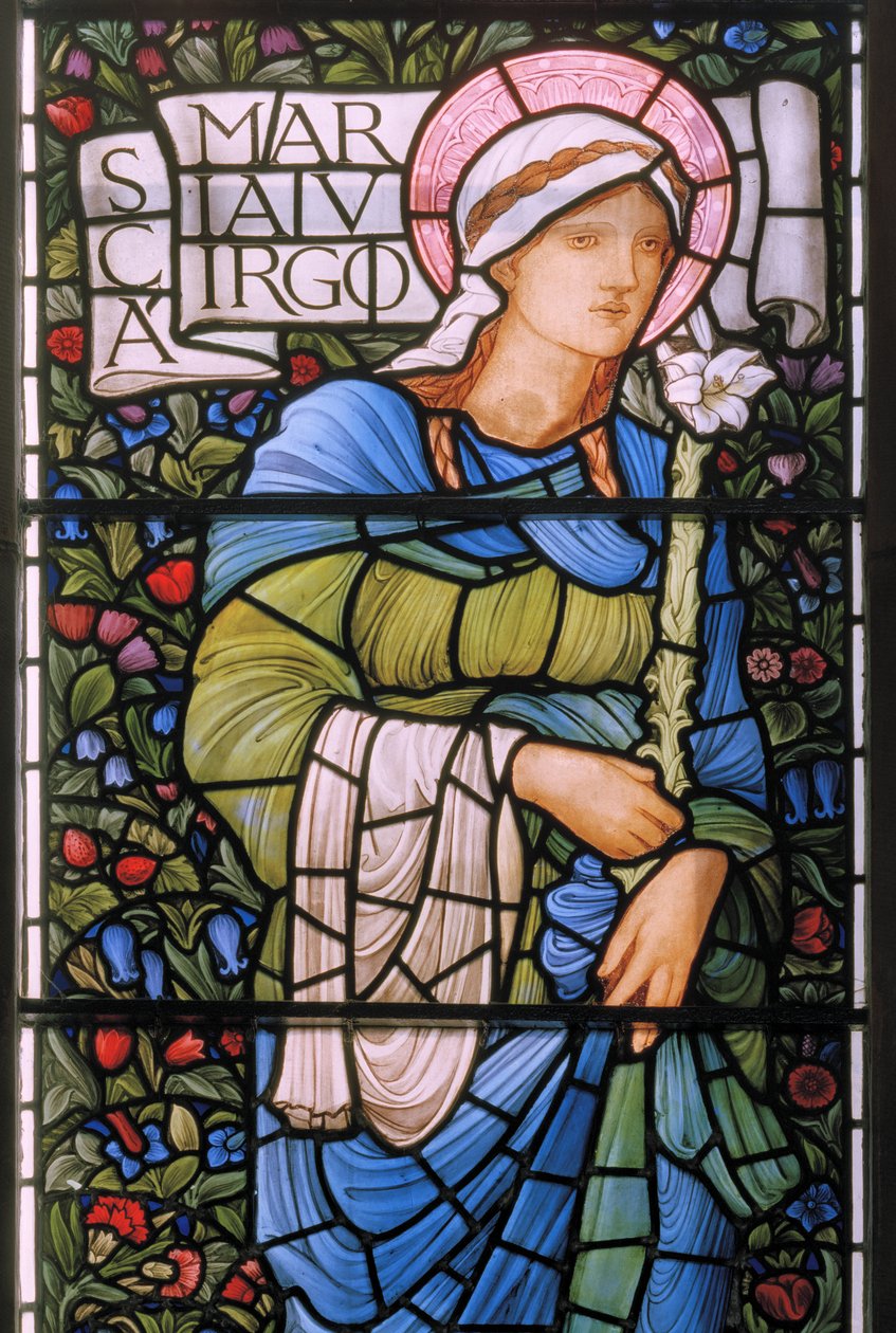 La Virgen María, ventana este de Edward Burne Jones
