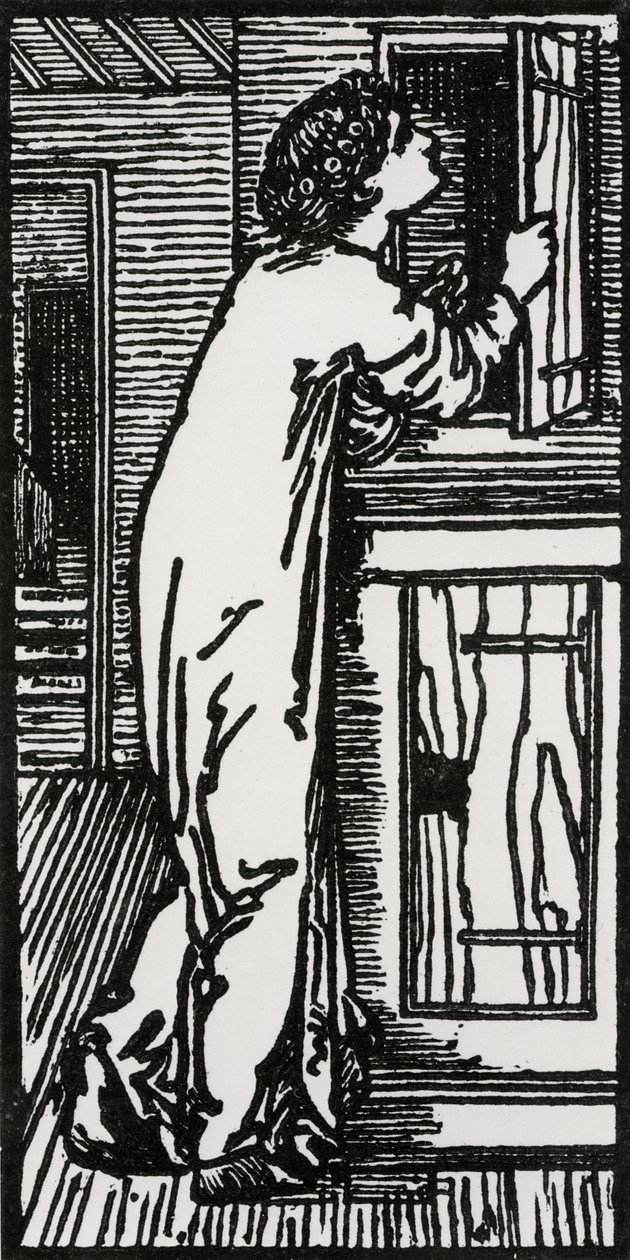 Psique mirando en el armario, 1866 de Edward Coley after Burne Jones