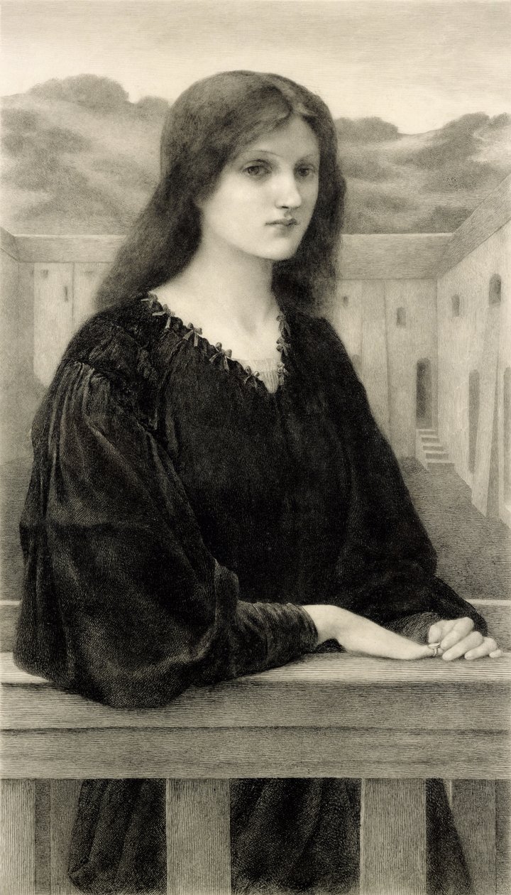Vespertina Quies, grabado por Emile Boilvin (1845-99) publicado por Arthur Tooth & Sons, 1897 de Edward Coley after Burne Jones