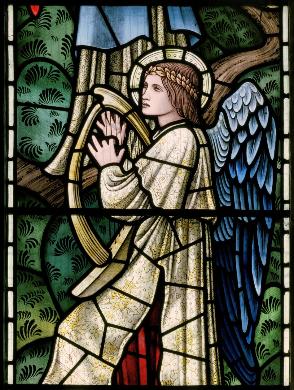 Ángeles del Paraíso, Músicos Ángeles (detalle) de Edward Coley and Dearle Burne Jones