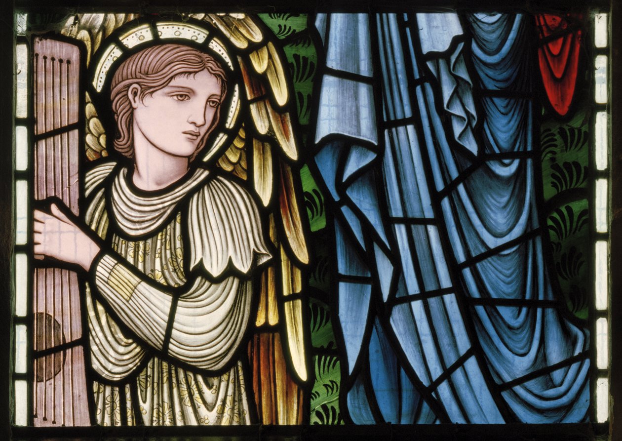 Ángeles del Paraíso, Músicos Ángeles (detalle) de Edward Coley and Dearle Burne Jones