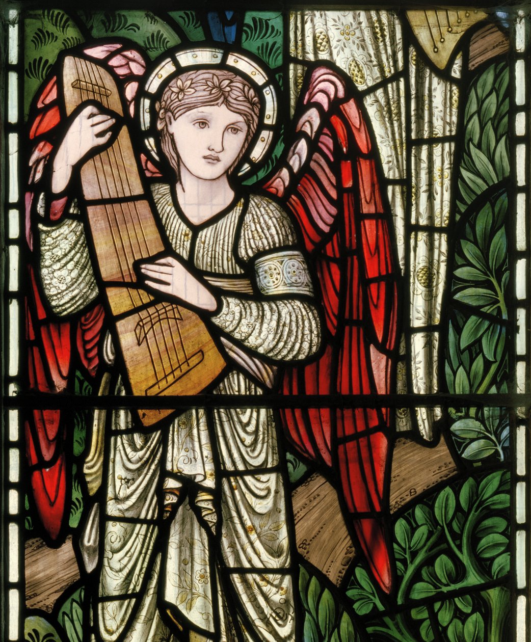 Ángeles del Paraíso, Músicos Ángeles (detalle) de Edward Coley and Dearle Burne Jones