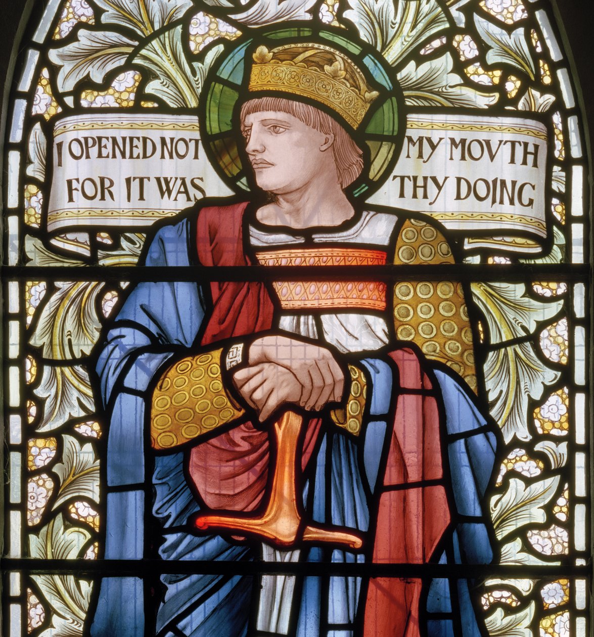 Rey Ethelbert (detalle) de Edward Coley and Dearle Burne Jones
