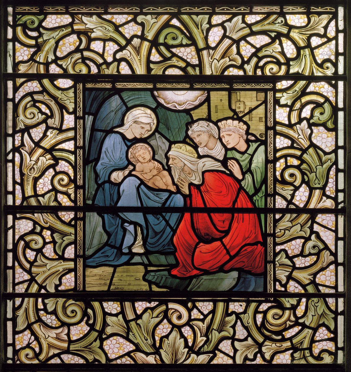 La Adoración de los Magos de Edward Coley and Dearle Burne Jones