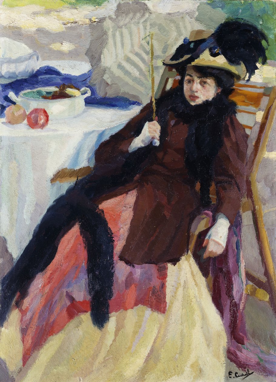 Dama con sombrilla de Edward Cucuel