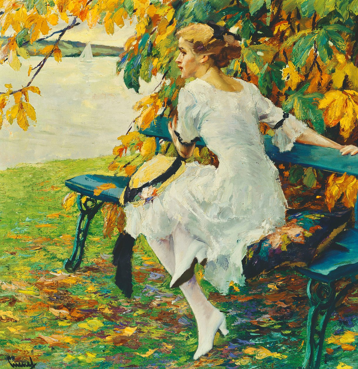 En el banco verde; Auf der Grunen Bank de Edward Cucuel