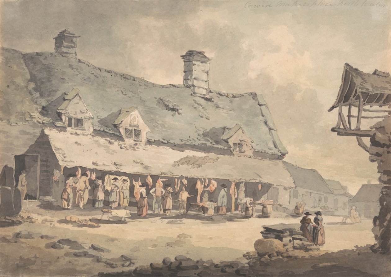 Mercado de Corwen, Gales del Norte de Edward Dayes