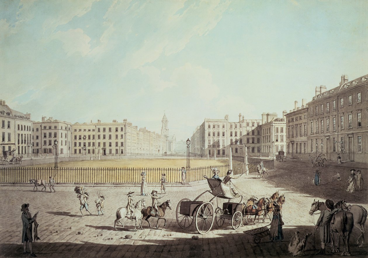 Hanover Square (acuarela sobre papel) (ver también 95224) de Edward Dayes