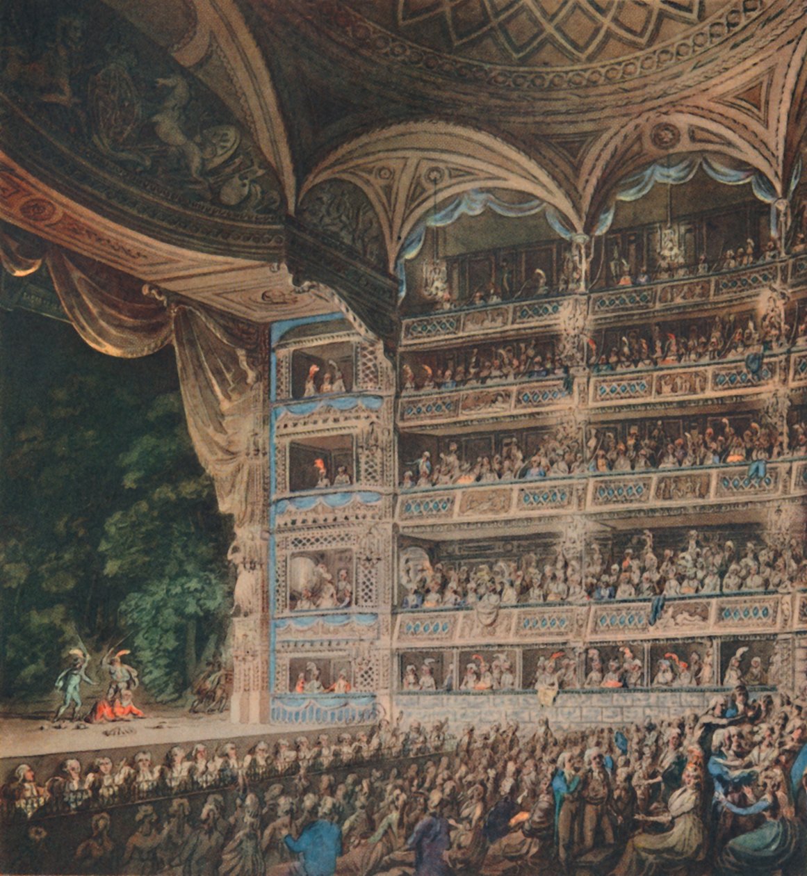 Interior del Teatro Drury Lane, 1795, 1948 de Edward Dayes