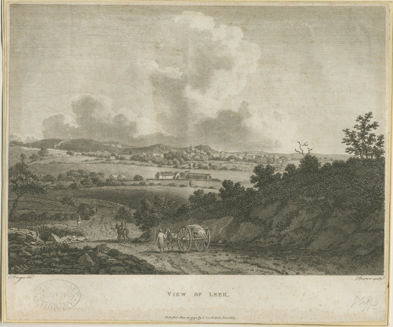 Ciudad de Leek: grabado, nd [c 1795] de Edward Dayes