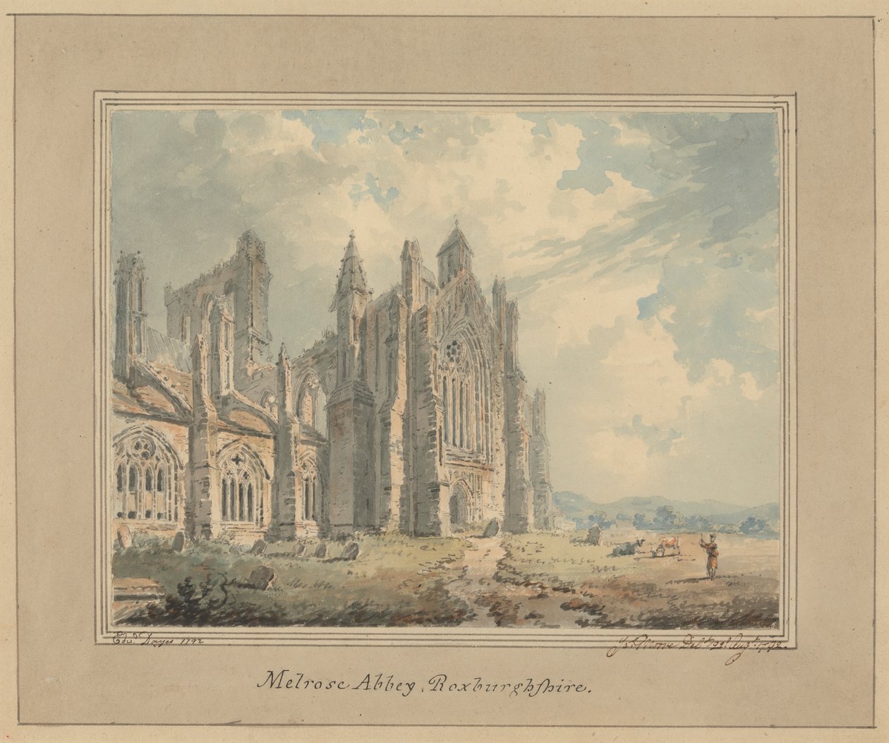 Abadía de Melrose, Roxburghshire de Edward Dayes