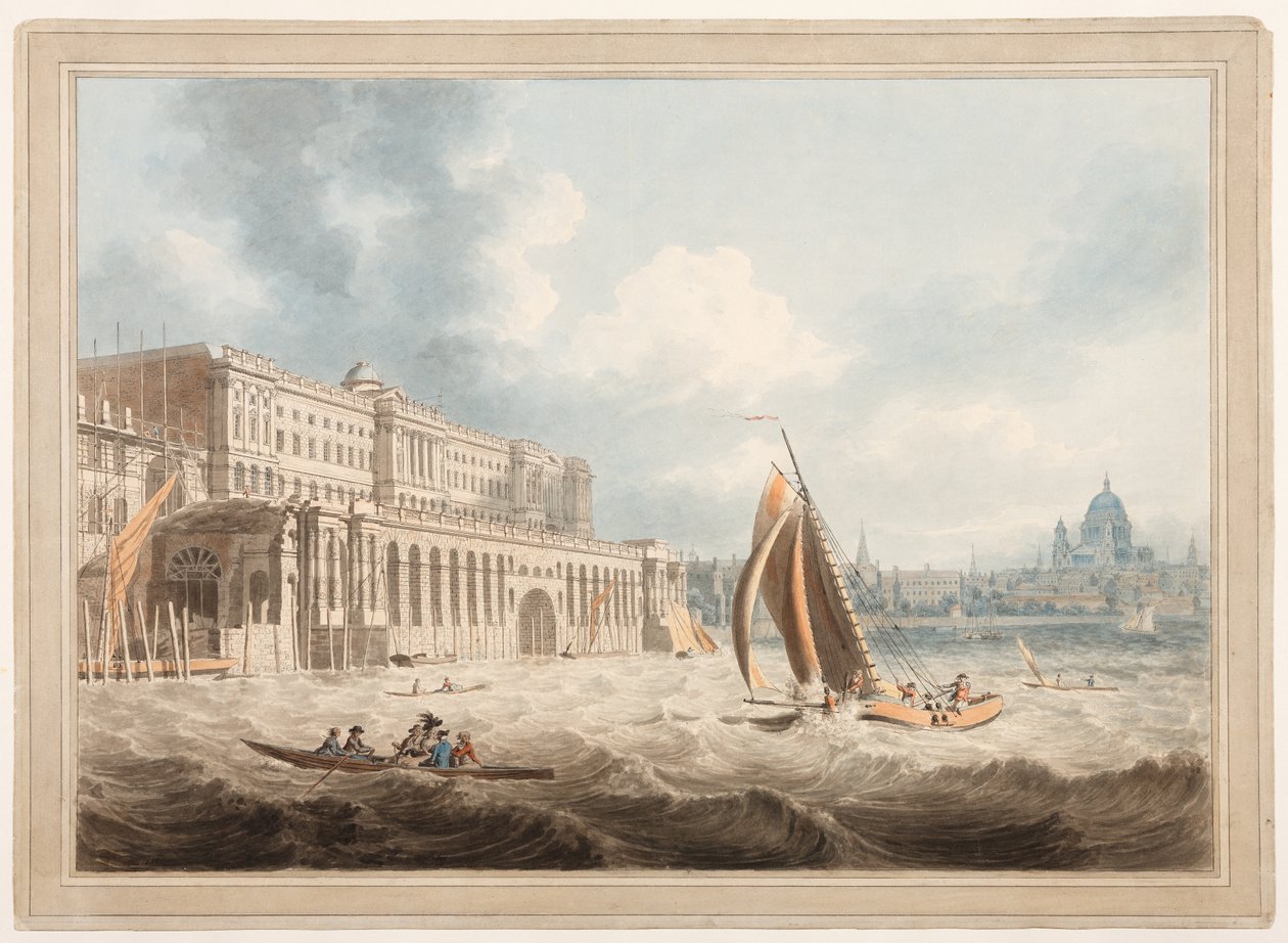 Somerset House desde el Támesis de Edward Dayes