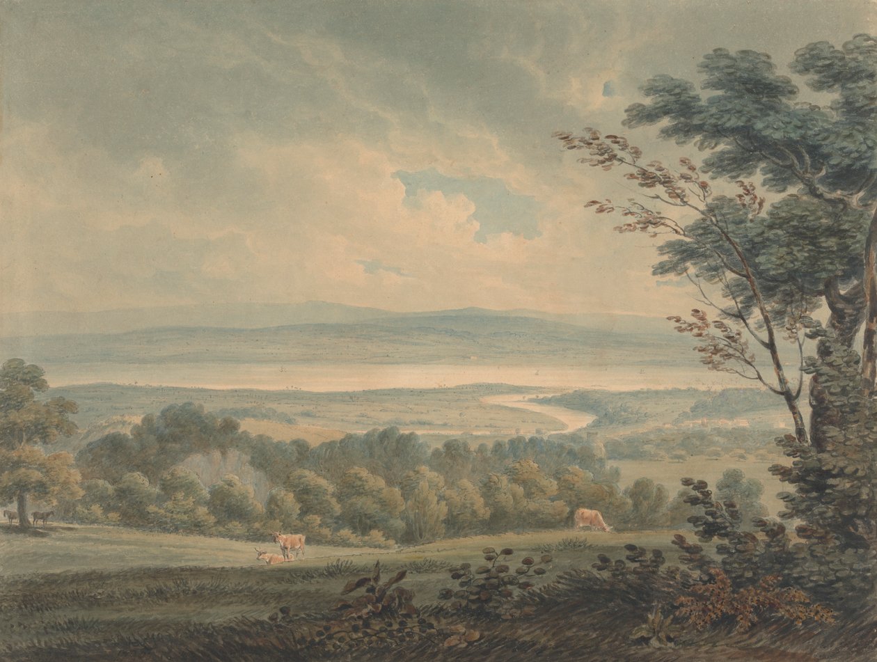 Encuentro de los ríos Severn y Wye, cerca de Chepstow de Edward Dayes