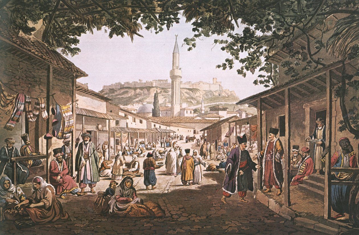 Griego: El bazar de Atenas de Edward Dodwell