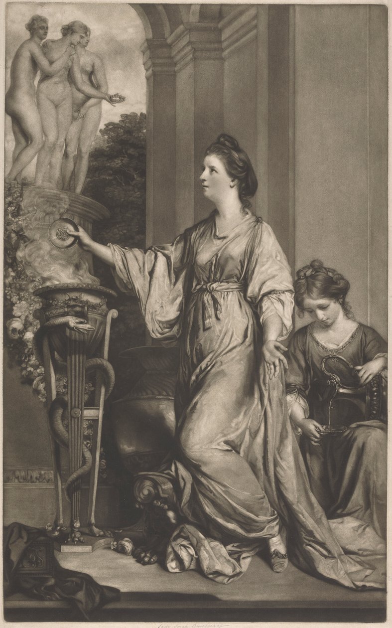 Lady Sarah Bunbury Sacrificando a las Gracias de Edward Fisher