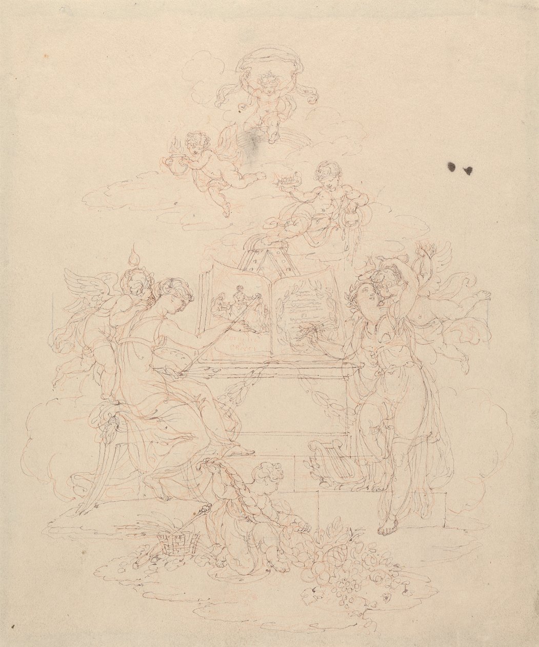 Alegoría de la pintura y la literatura de Edward Francis Burney