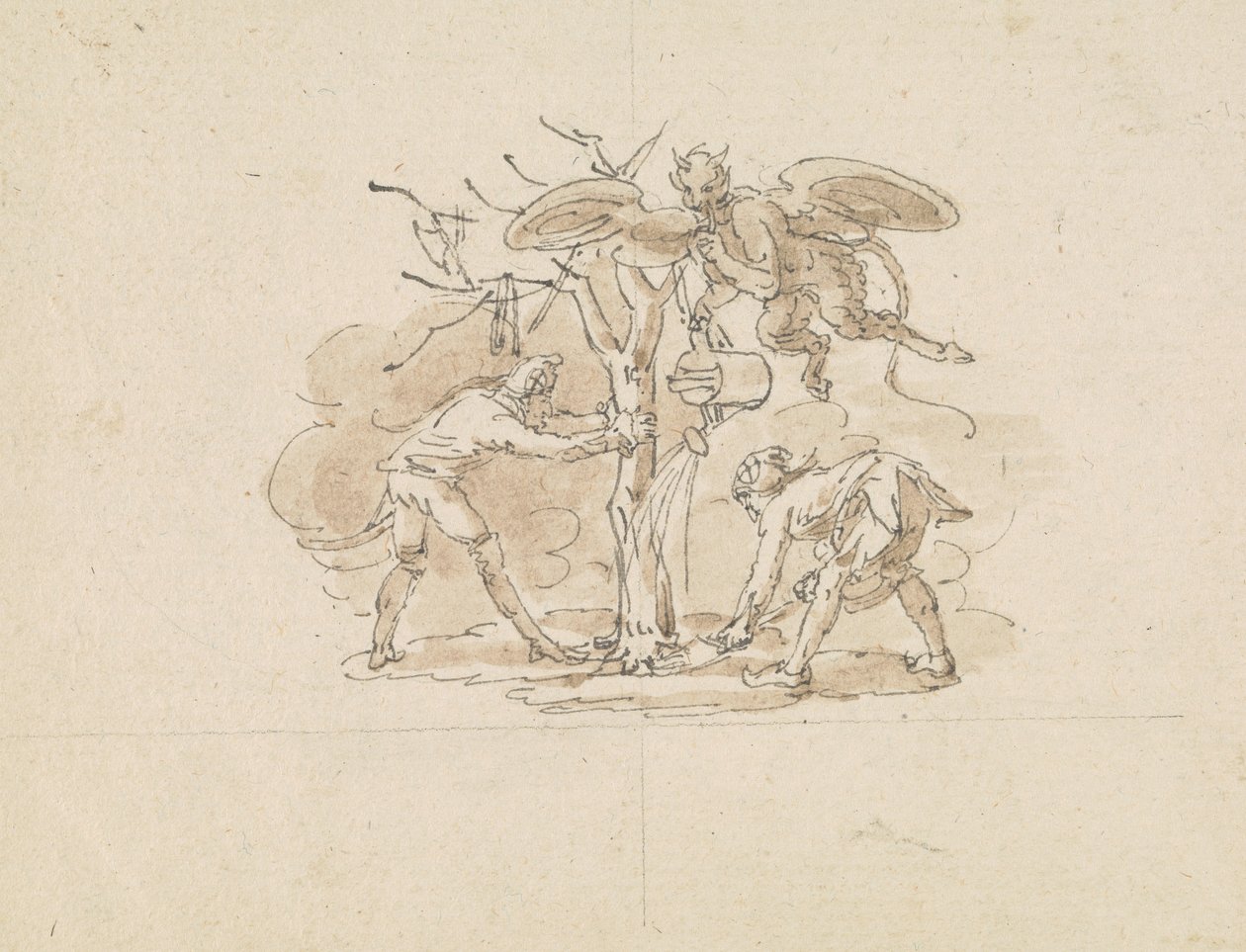 Tontos plantando un árbol de Edward Francis Burney