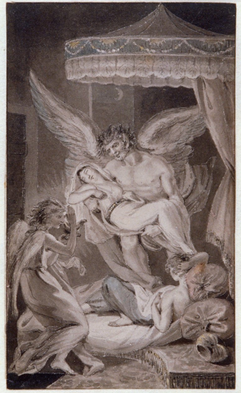 Genio llevando el alma en alto de Edward Francis Burney