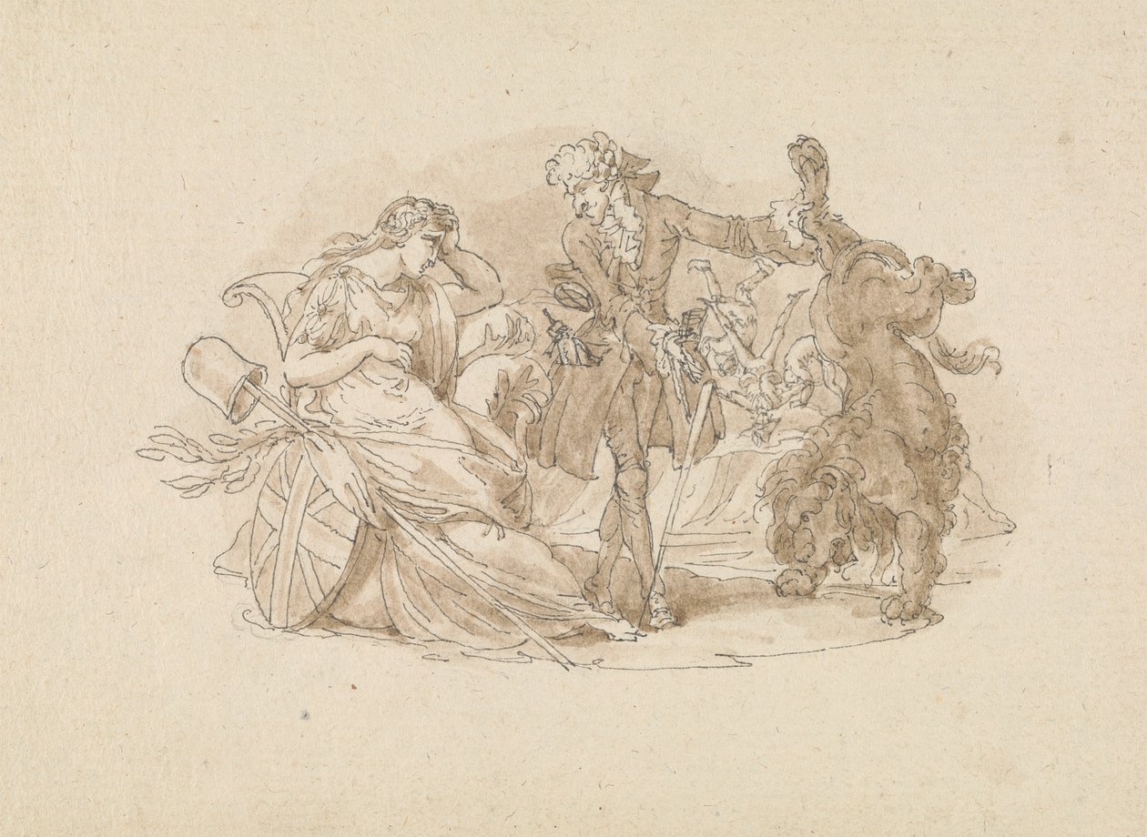 Escena teatral de Edward Francis Burney