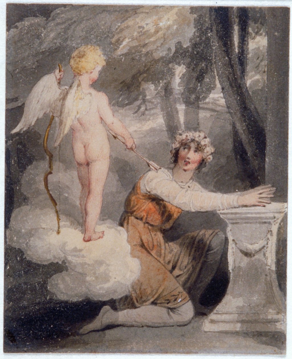 Juventud coronada con rosas, c. 1780-1848 de Edward Francis Burney