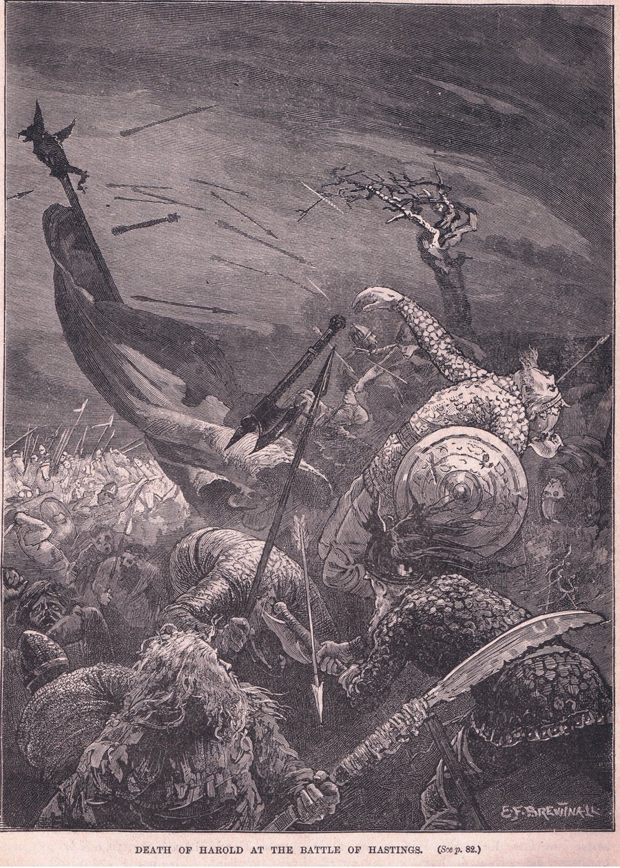 Muerte de Harold en la Batalla de Hastings AD 1066 de Edward Frederick Brewtnall