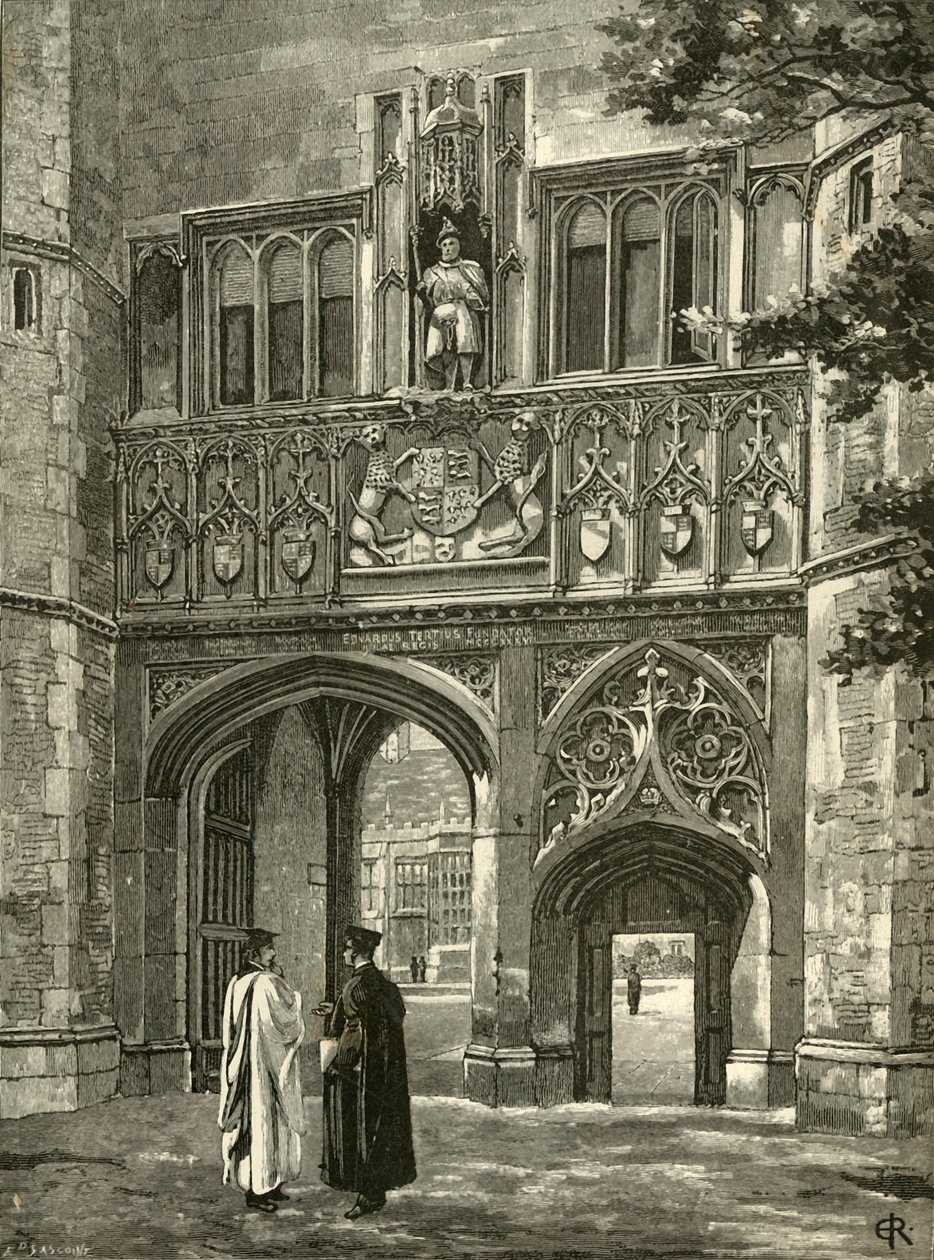 Puerta Principal, Trinity College, finales del siglo XIX de Edward Gascoin