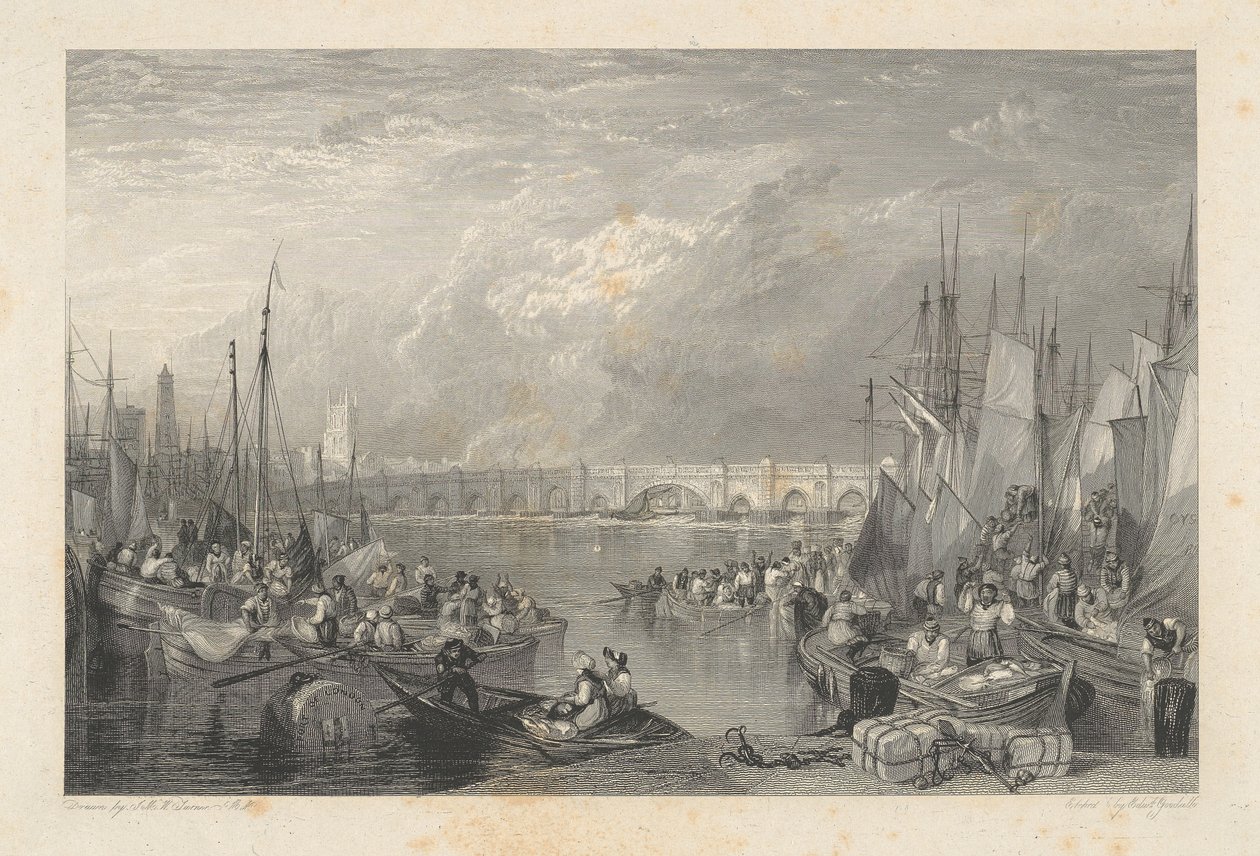 Puente Viejo de Londres y alrededores de Edward Goodall