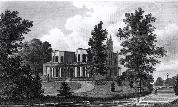 Villa de Lord Nelson en Merton, publicada en 1806 de Edward Gyfford