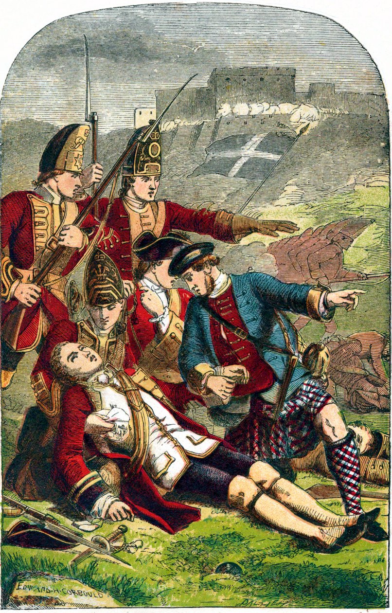Muerte del General James Wolfe en el Sitio de Quebec, 1759 c1870 de Edward Henry Corbould