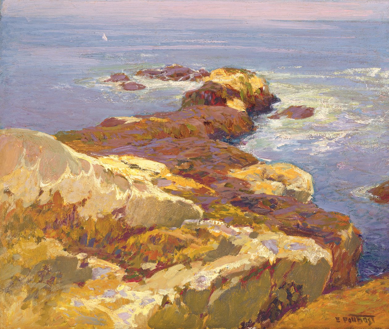 Rocas y mar de Edward Henry Potthast