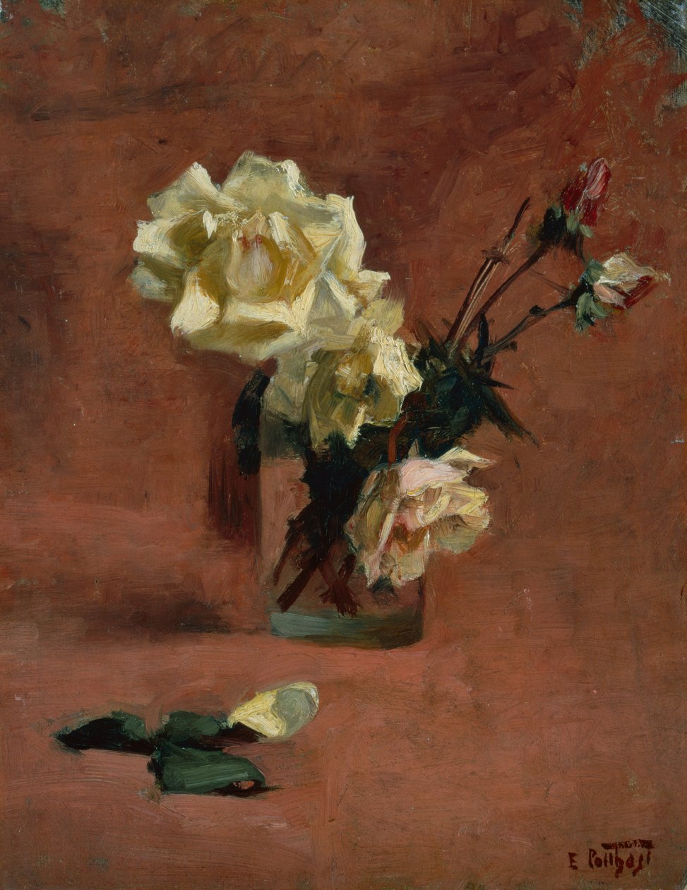 Bodegón con Rosas en un Vaso de Edward Henry Potthast