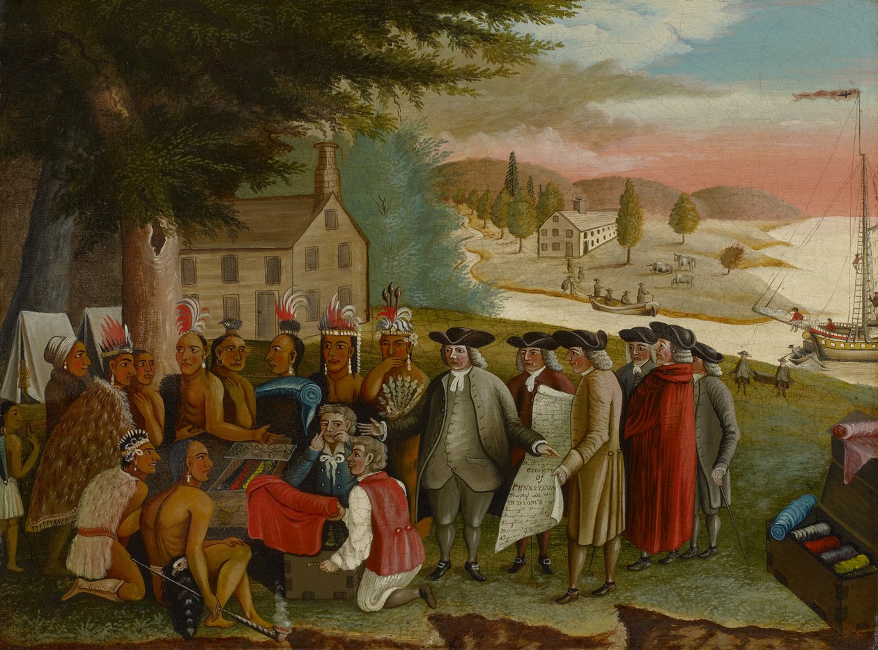 El tratado de Penn con los indios, c.1830-40 de Edward Hicks