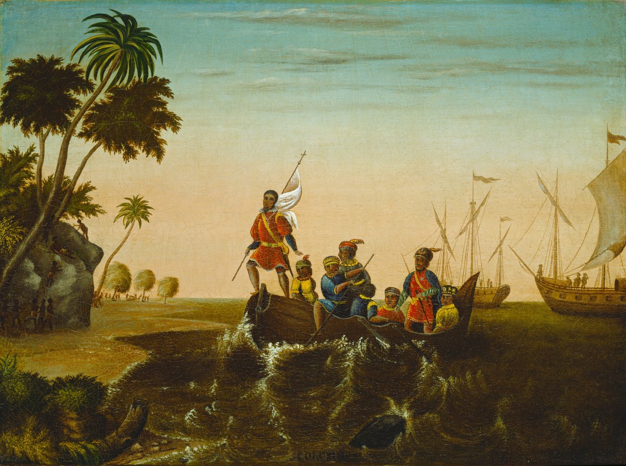 El desembarco de Colón de Edward Hicks