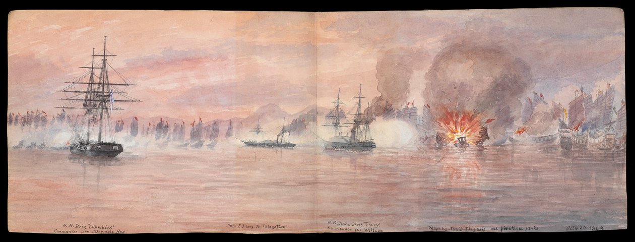 Diario Privado Ilustrado del Dr. E H Cree, Volumen XII 1849, desplegable frente a la página 73-74, 