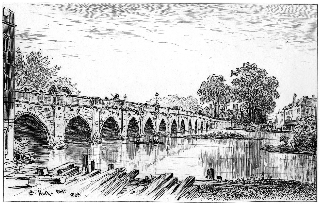 Puente de Stratford, Stratford-upon-Avon, Warwickshire, 1885 de Edward Hull