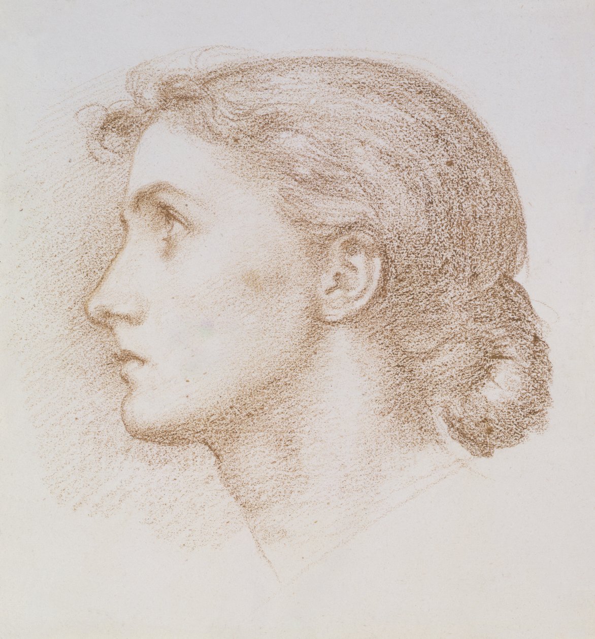 Estudio de la cabeza de una joven de Edward John Poynter