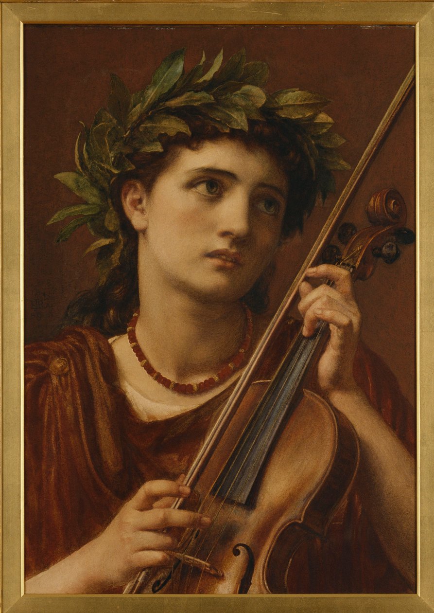 Música, Doncella Celestial, 1889 de Edward John Poynter