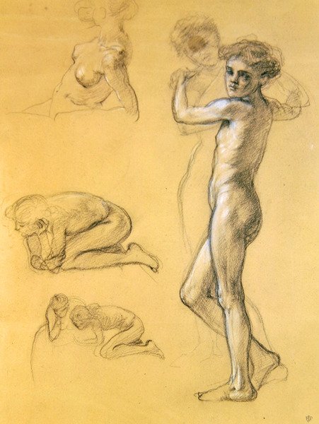 Estudio para Miedos Ociosos (III), 1893 de Edward John Poynter