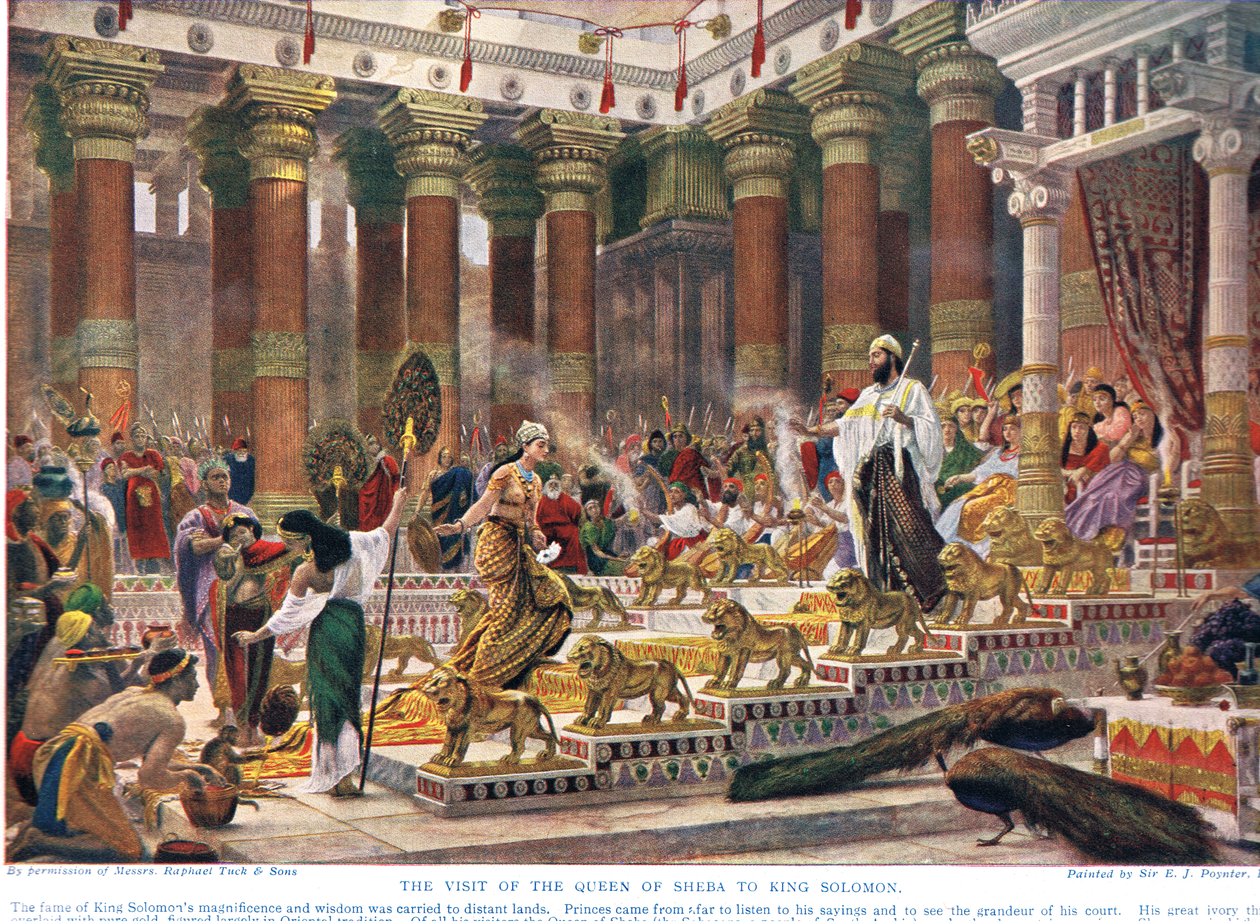 La visita de la Reina de Saba al Rey Salomón, ilustración de 