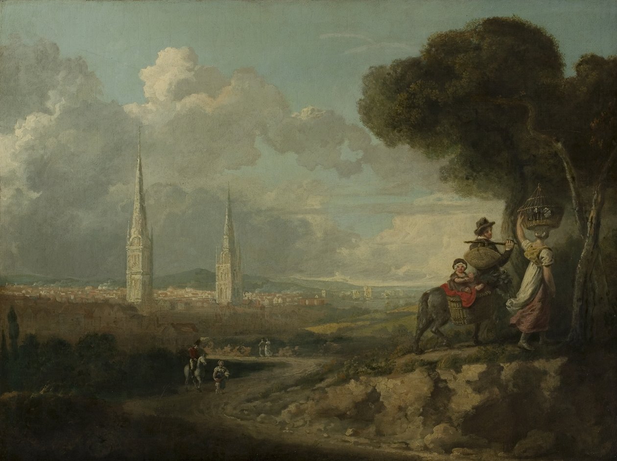 Coventry desde Hillfields, c.1807 de Edward Junior Rudge