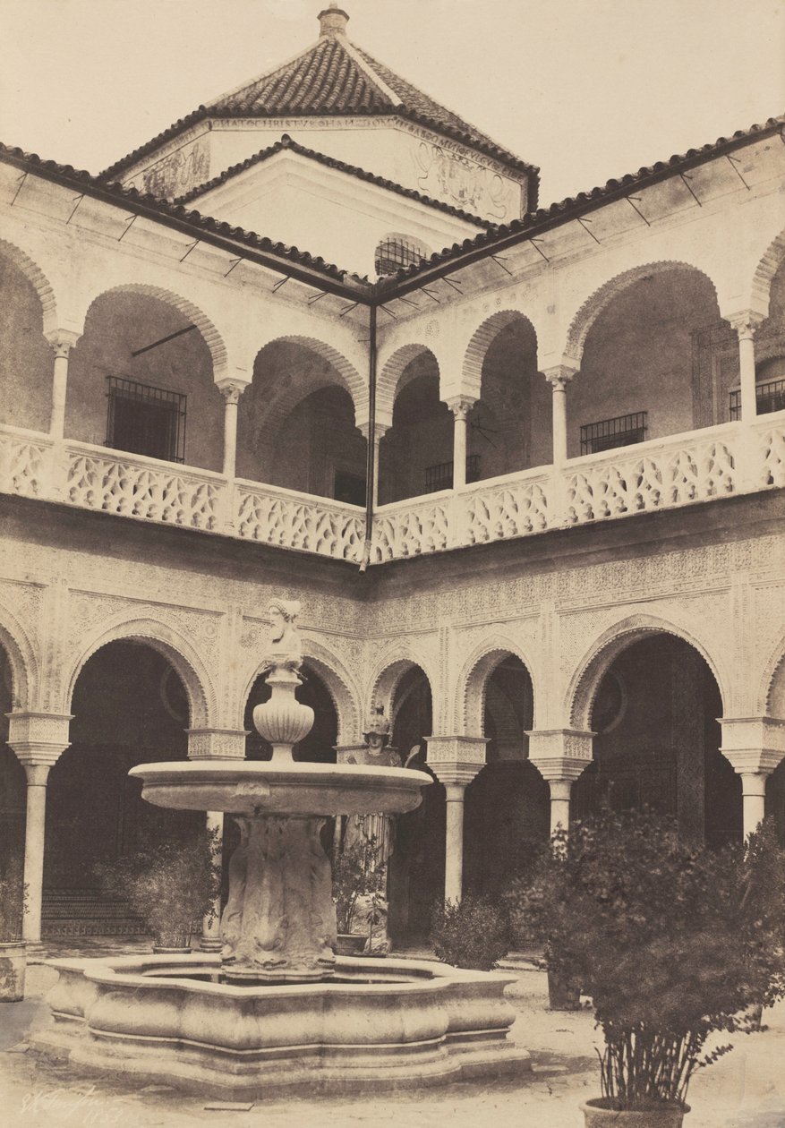 España. Sevilla, Patio de la Casa del Duque de Medina Celi, conocida como la Casa de Pilatos,1853 (foto) de Edward King Tenison