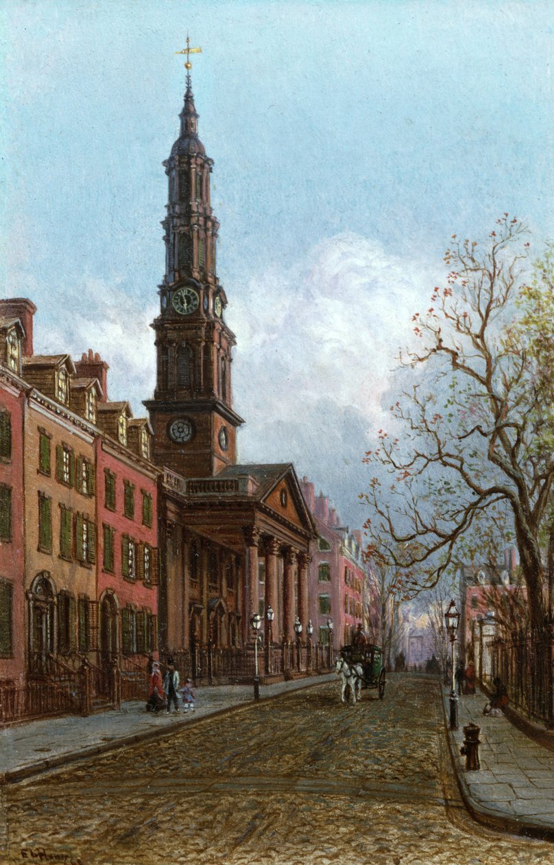 Iglesia de San Juan, Varick Street, Nueva York, 1914 de Edward Lamson Henry