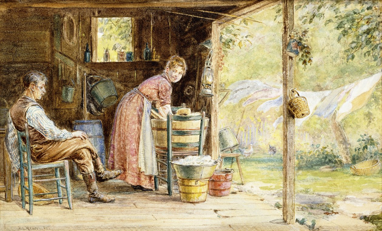 Día de lavado, 1890 de Edward Lamson Henry