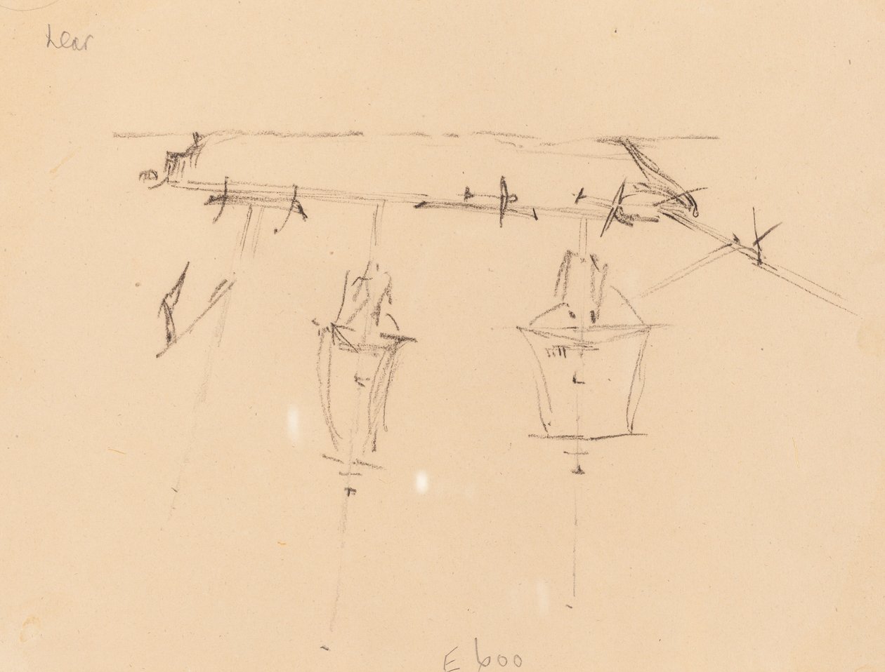 Un barco de vela [verso], 1839-1845 de Edward Lear