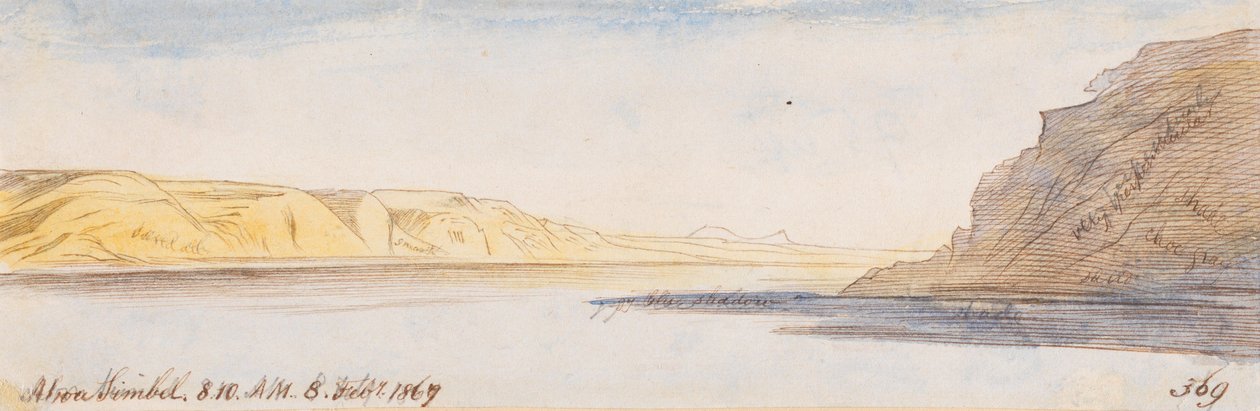 Abú Simbel; 8:10 de la mañana, 8 de febrero de 1867 (369) de Edward Lear