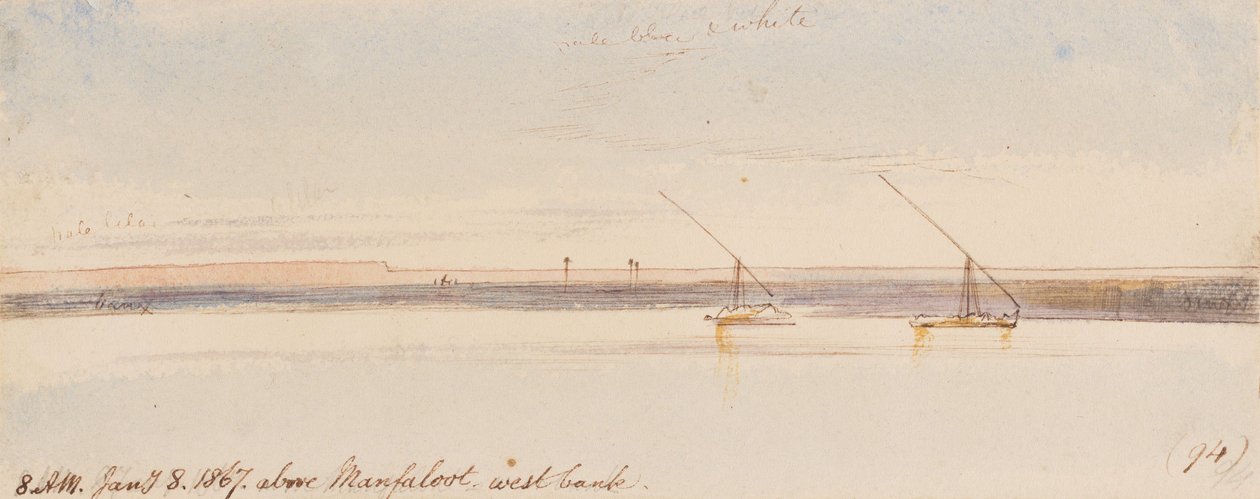 Sobre Manfaloot; 8:00 de la mañana, 8 de enero de 1867 (94) de Edward Lear