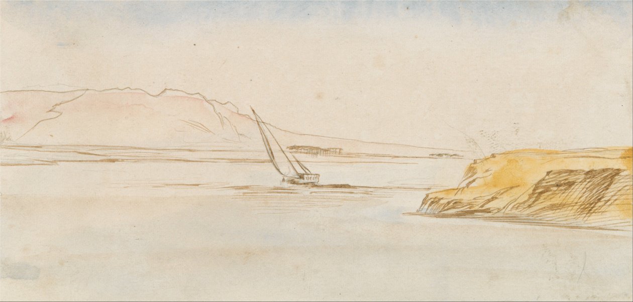 Barco en el Nilo de Edward Lear