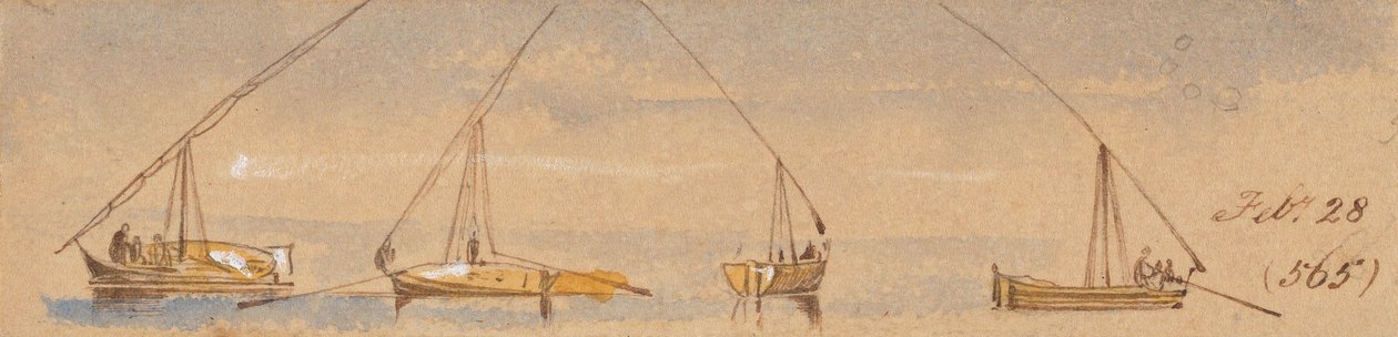 Barcos (dahabeahs); 28 de febrero [de 1867] (565) de Edward Lear