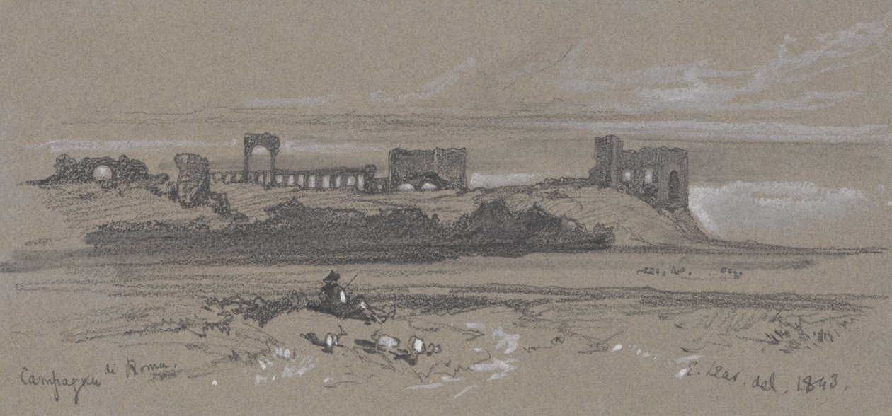 Campiña de Roma de Edward Lear