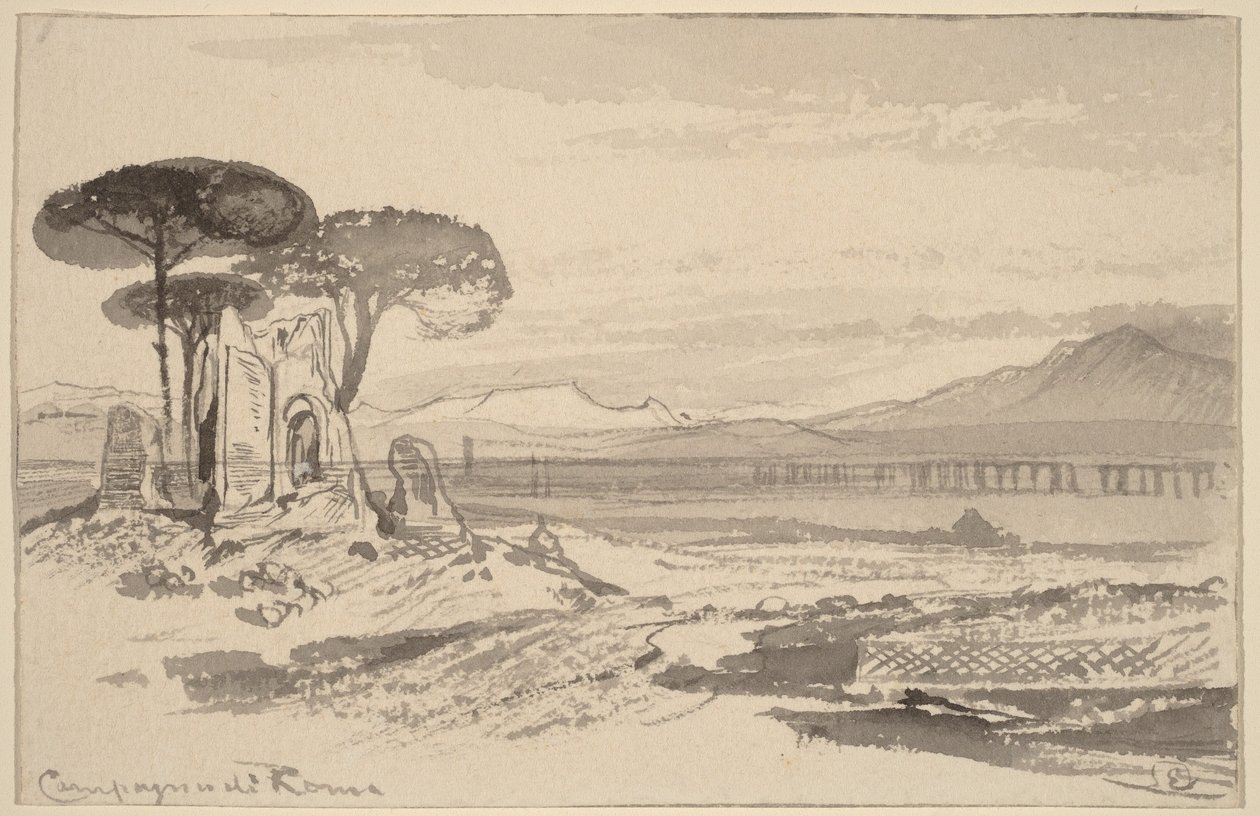 Campiña de Roma de Edward Lear